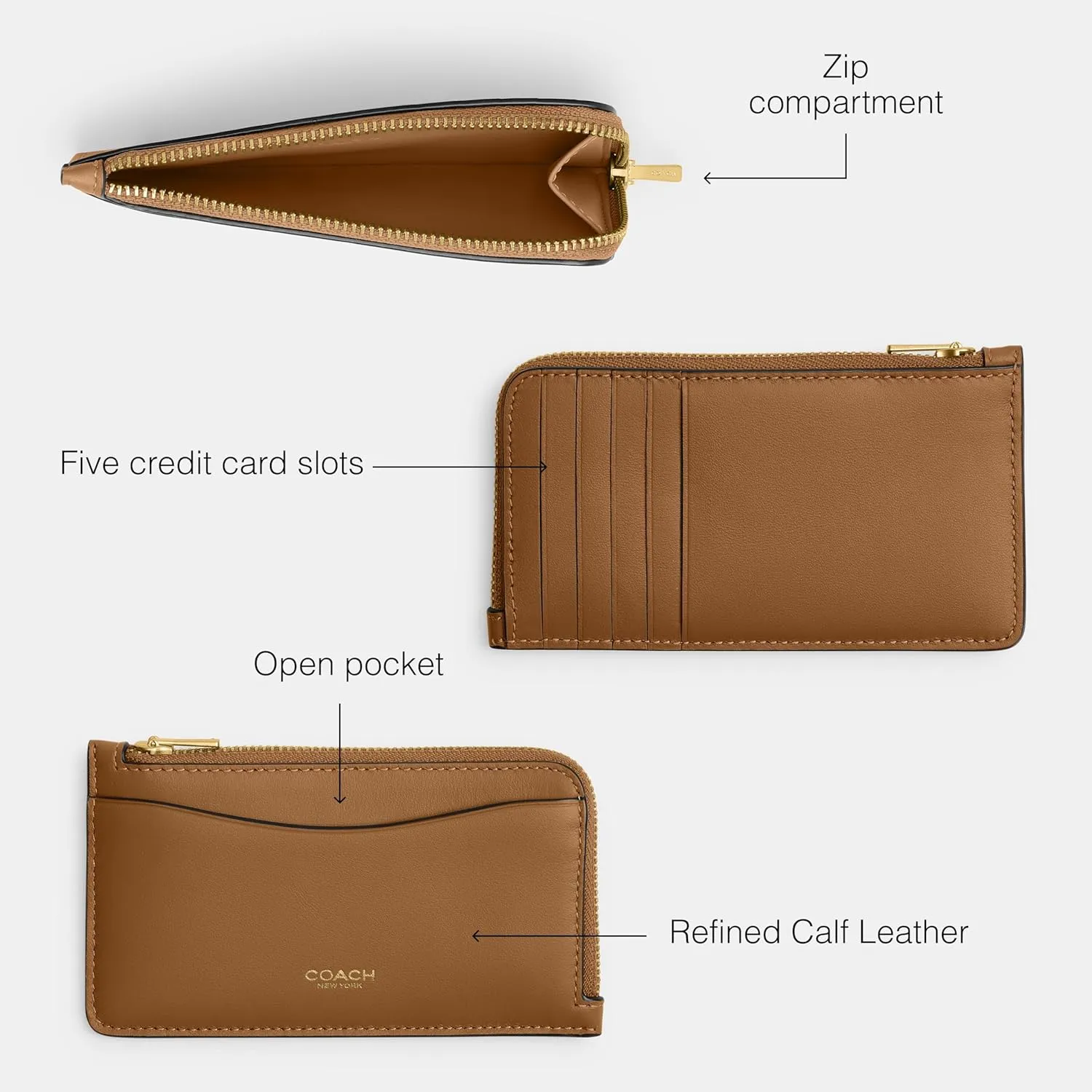 Coach Women's Zip Case Travel Accessory-Envelope Card Holder