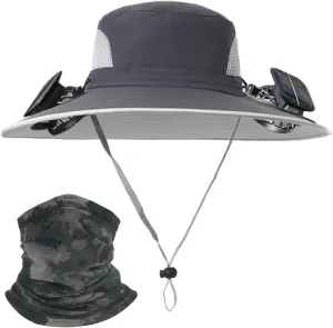 Colitt - Fishing Hat with Built in Fan, Colitt Fishing Hat, Ultralight Solar Fan Sun Hat Wide Brim Outdoor Fishing