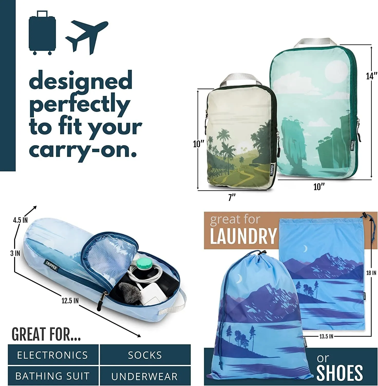 Compression Packing Cubes for Travel- Packing Cubes and Travel Organizers