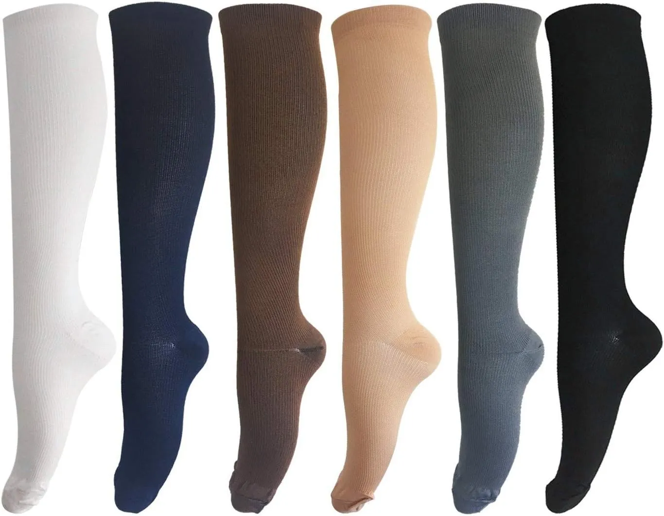 Compression Socks (5 Pair) for Men Women Nurses Maternity Pregnancy Travel