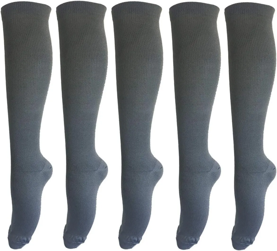 Compression Socks (5 Pair) for Men Women Nurses Maternity Pregnancy Travel