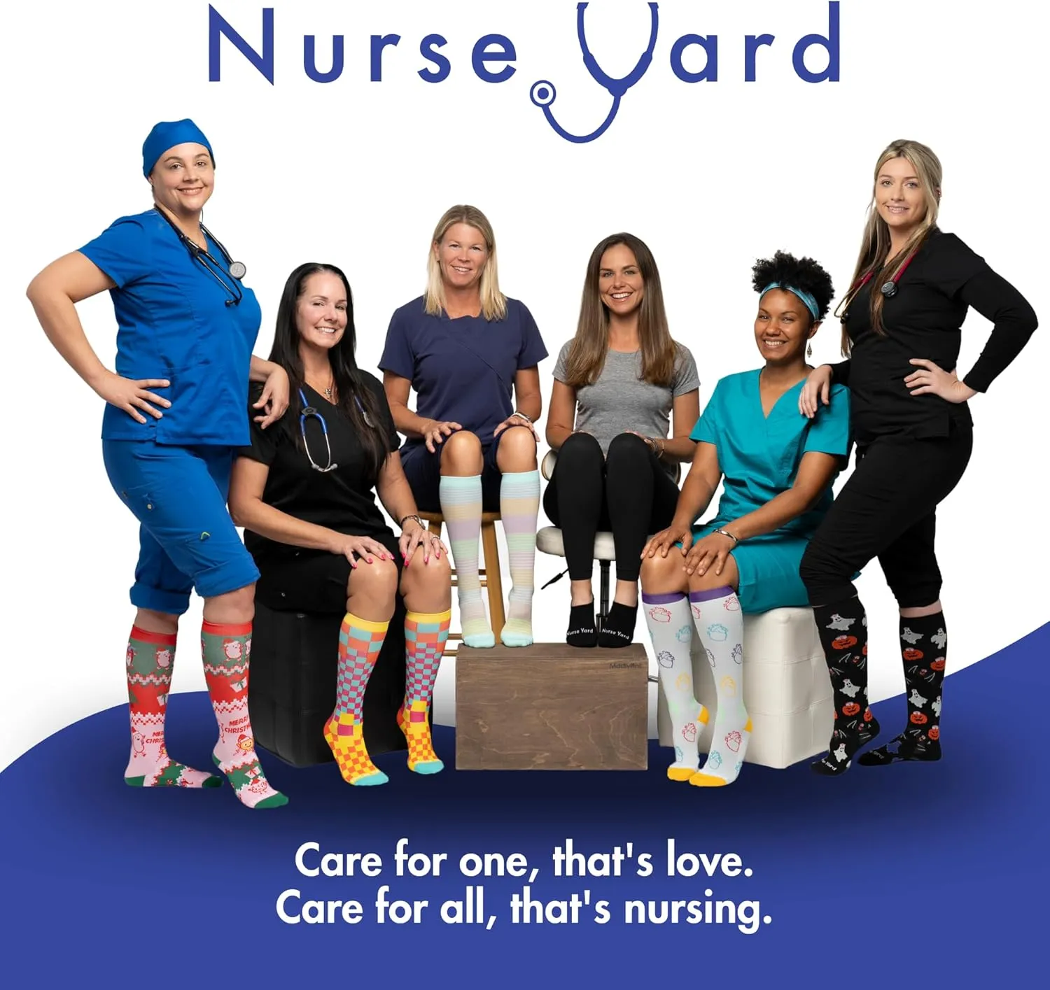 Compression Socks for Nurses - Women & Men - 20-30mmHg Graduated Compression, Zero-Toe Compression, For Medical Staff, Nursing, Athletic Support Such As Running, Cycling, Hiking - 1 Pair