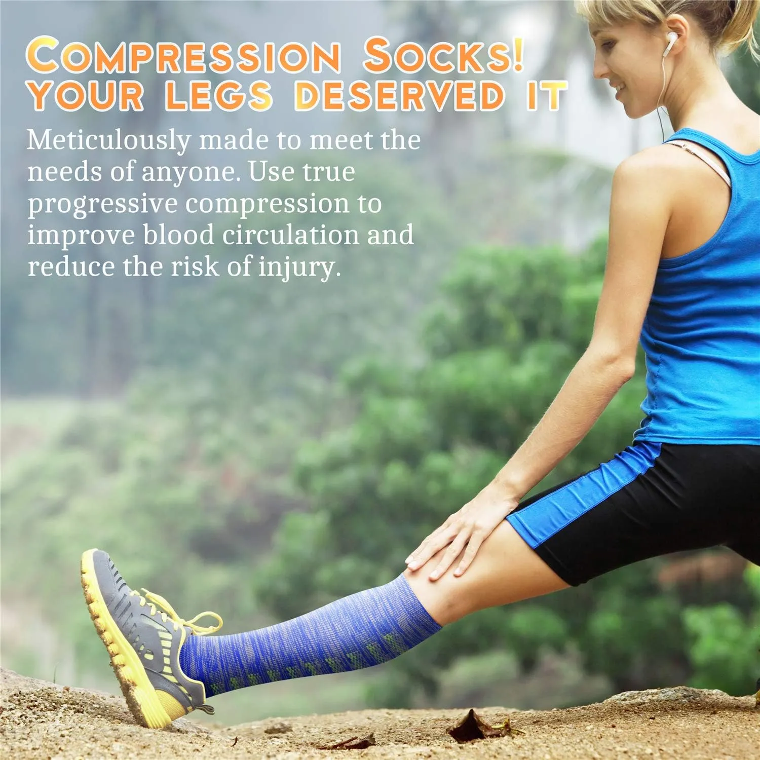 Compression Socks for Women & Men 15-20 mmHg, Best for Medical, Nursing, Running, Athletic, Varicose Veins, Travel