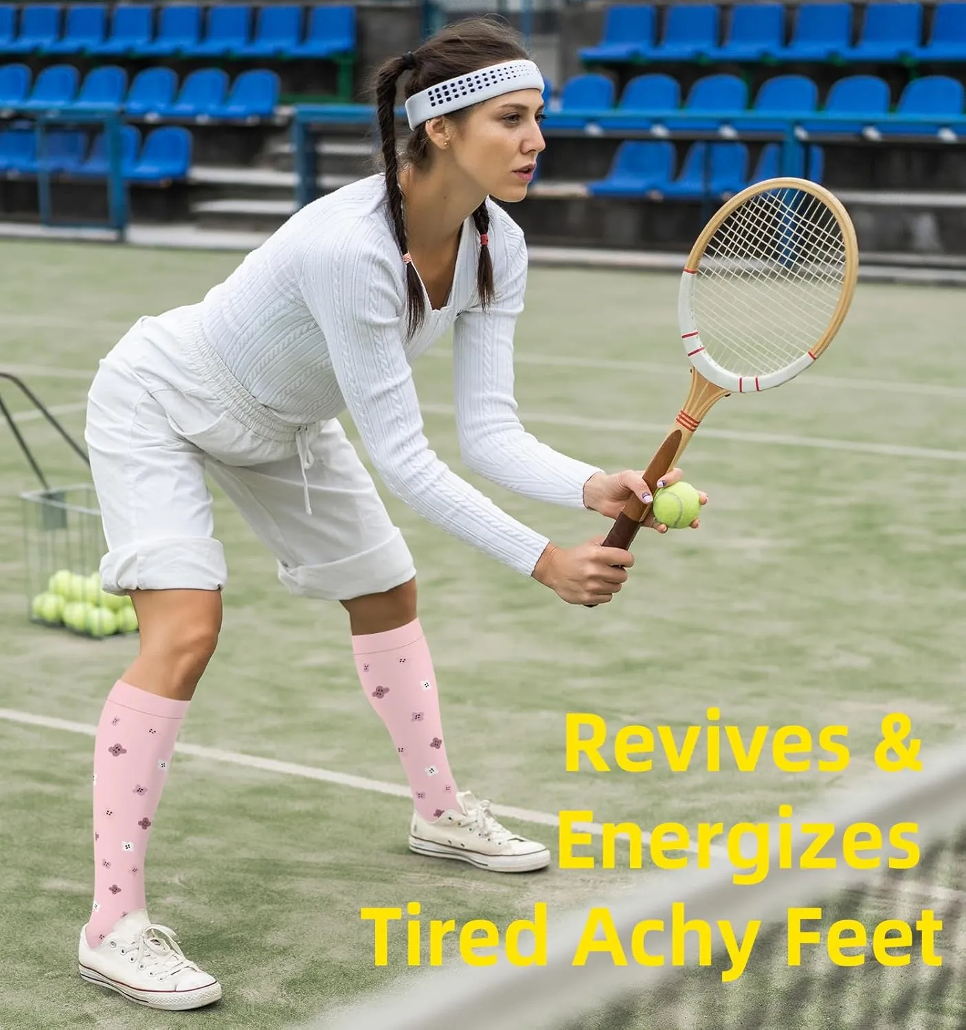 Compression Socks for Women & Men Circulation (4 Pairs) 15-20 mmHg is Best Support for Nurses Running Hiking Travel