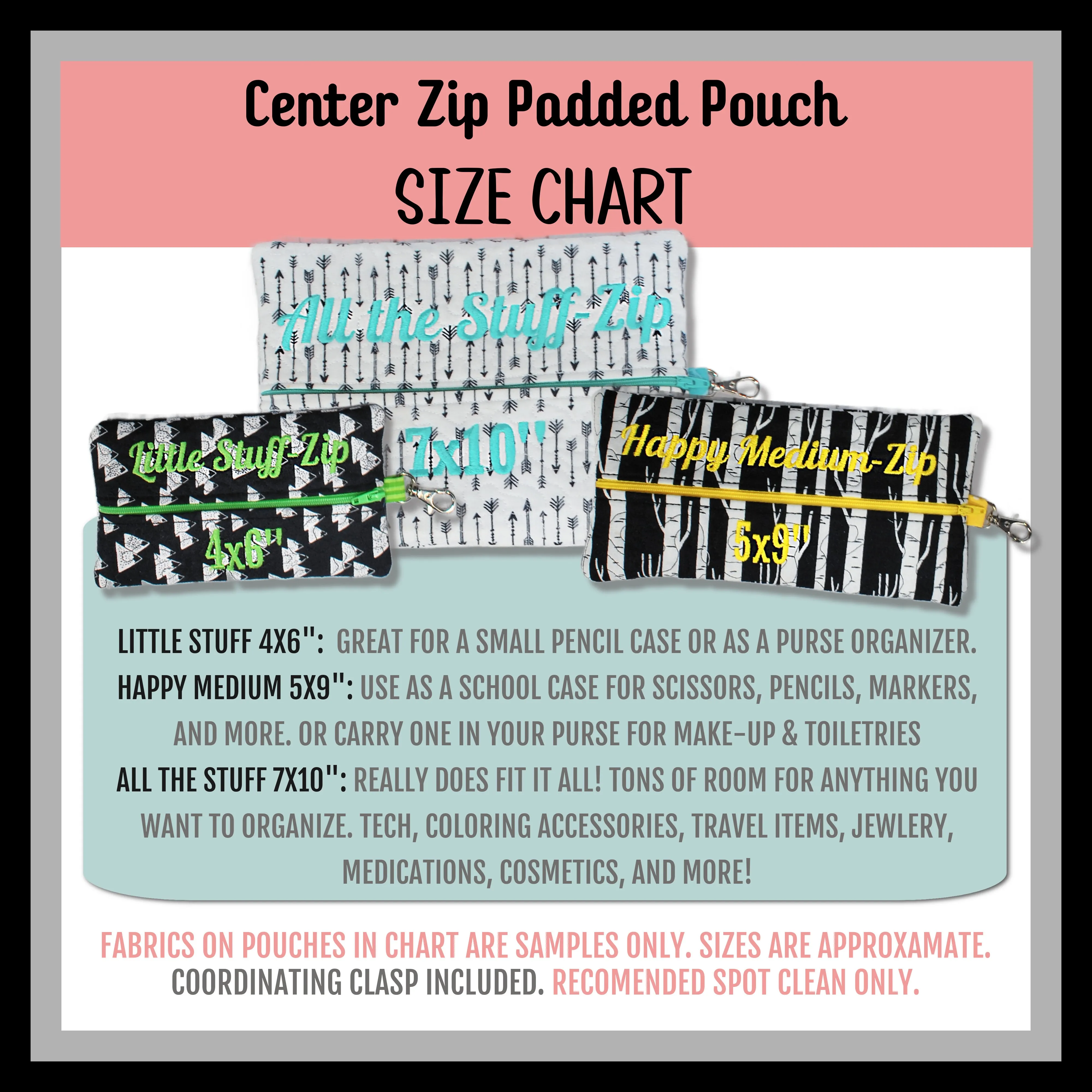 Construction Trucks on Gray Personalized Quilted Pouch