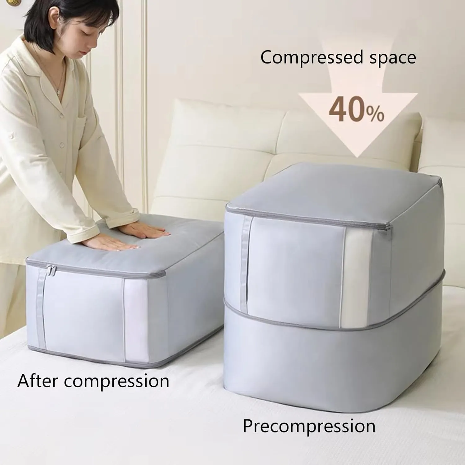 Convenient Bedding Compression Bag Multifunctional Bedding Storage Pouches Organizers for Household Mess Control
