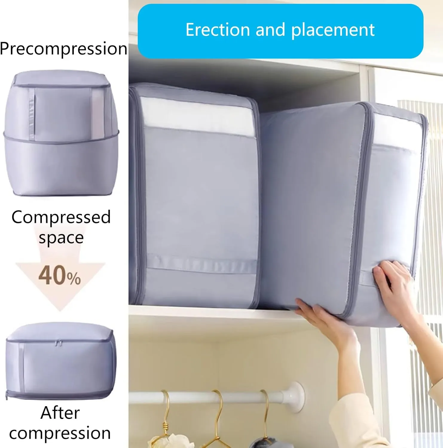 Convenient Bedding Compression Bag Multifunctional Bedding Storage Pouches Organizers for Household Mess Control