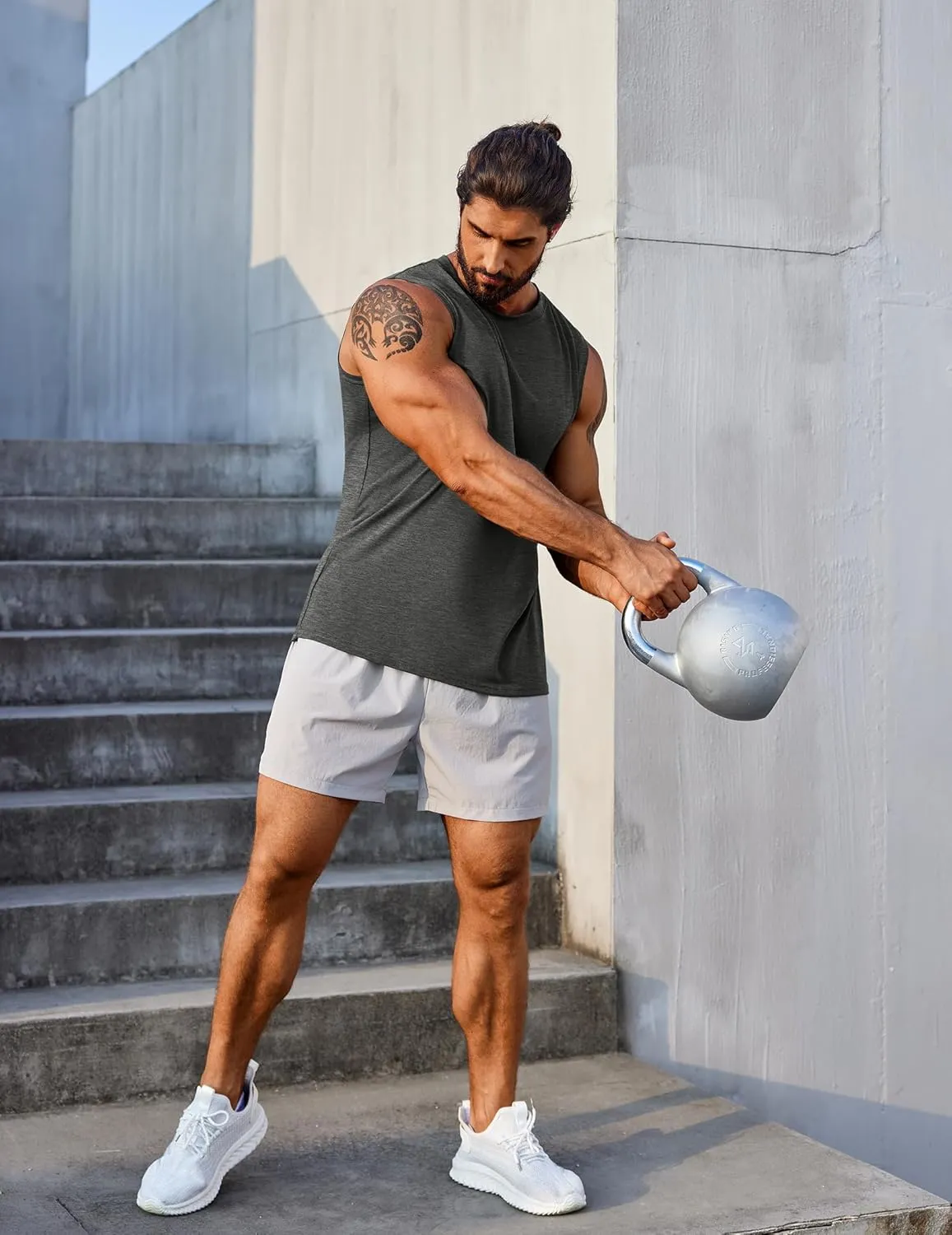 COOFANDY Men's 3 Pack Workout Tank Tops Gym Muscle Tee Bodybuilding Fitness Sleeveless T Shirts