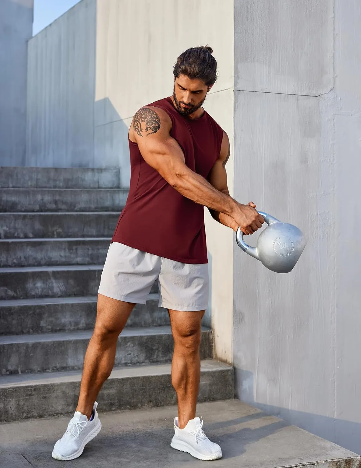 COOFANDY Men's 3 Pack Workout Tank Tops Gym Muscle Tee Bodybuilding Fitness Sleeveless T Shirts