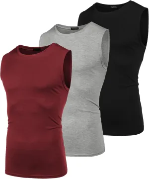 COOFANDY Men's 3 Pack Workout Tank Tops Gym Muscle Tee Bodybuilding Fitness Sleeveless T Shirts
