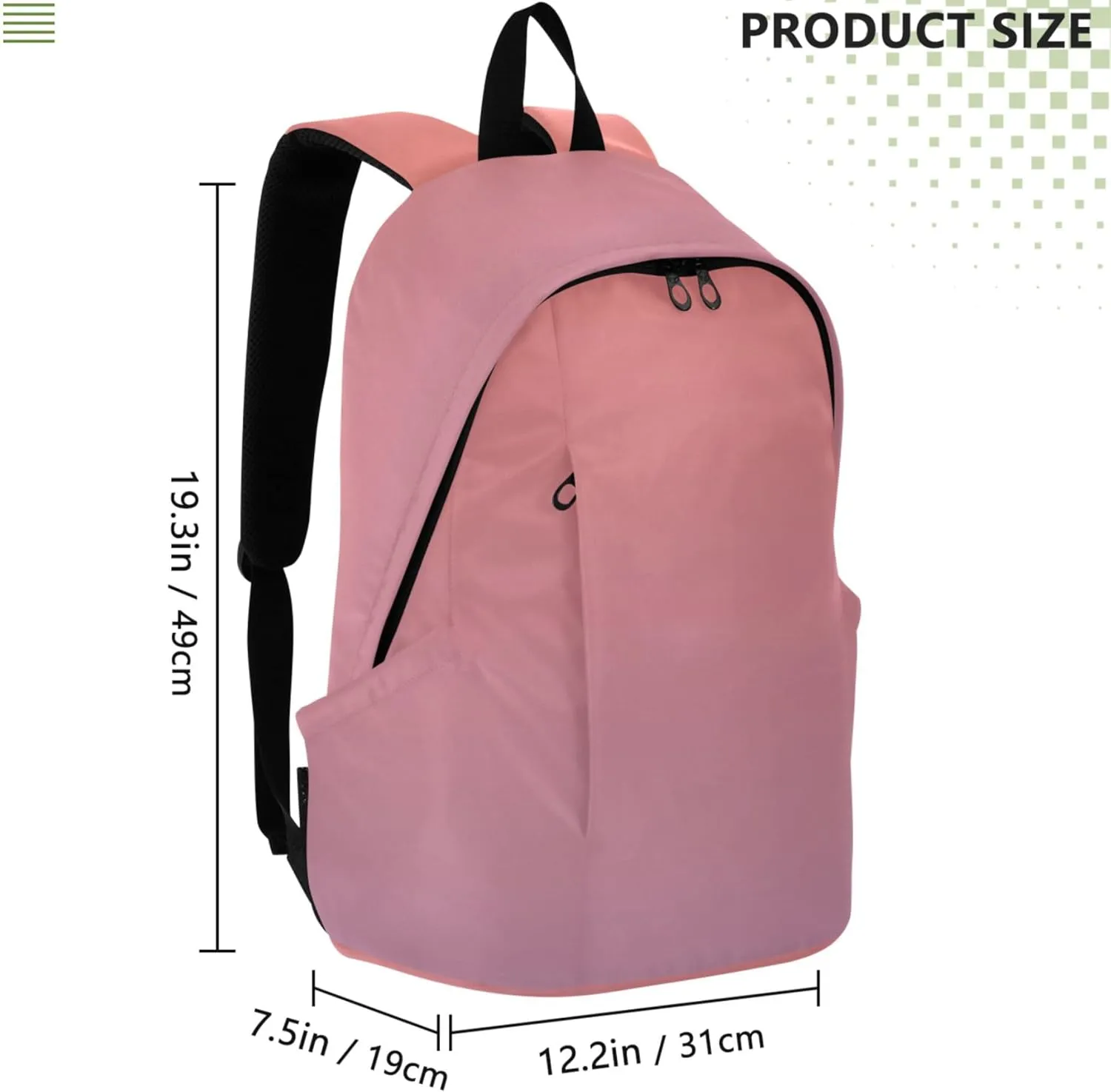 Coral Pink Opera Mauve Gradient Cute Backpacks for Women Casual Cool School Bookbag for Teen Girls
