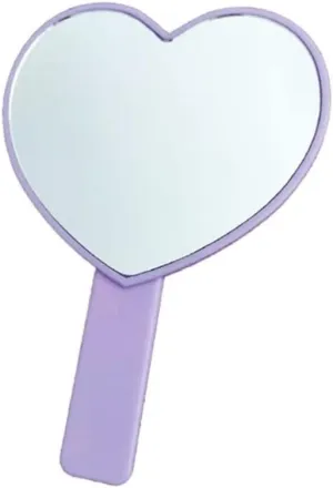 Cosmetic Mirror Portable Handheld Makeup Mirror Vanity Mirror Makeup Dresser with Handle Hand Mirror Makeup Mirror Ladies Small Mirror Make Up Mirrors(B)