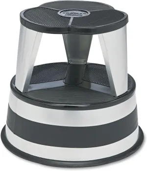 Cramer Kik Step Steel Step Stool - Two Step Stool, Holds 350 lbs (Silvertone)