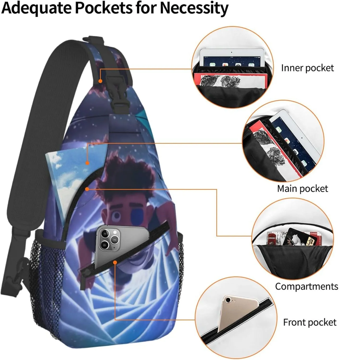 Cross Chest Bag Diagonally Sling Backpack Casual Elio...the wrong number Crossbody Shoulder Bag Travel Hiking Daypack Shoulder Bag pack Men Women Gifts