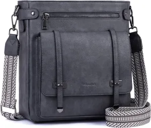 Crossbody Bags for Women,Multi Pocket Crossbody Purses Vegan Leather Shoulder Handbags Travel Purse Adjustable Strap