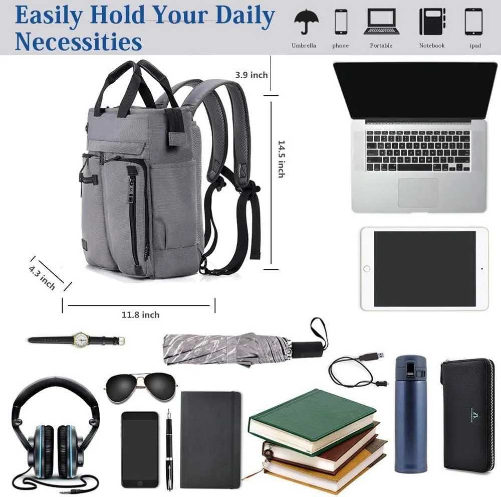 Crossbody Messenger Bag, Multifunctional Shoulder Bag, Laptop Bag for Men and Women