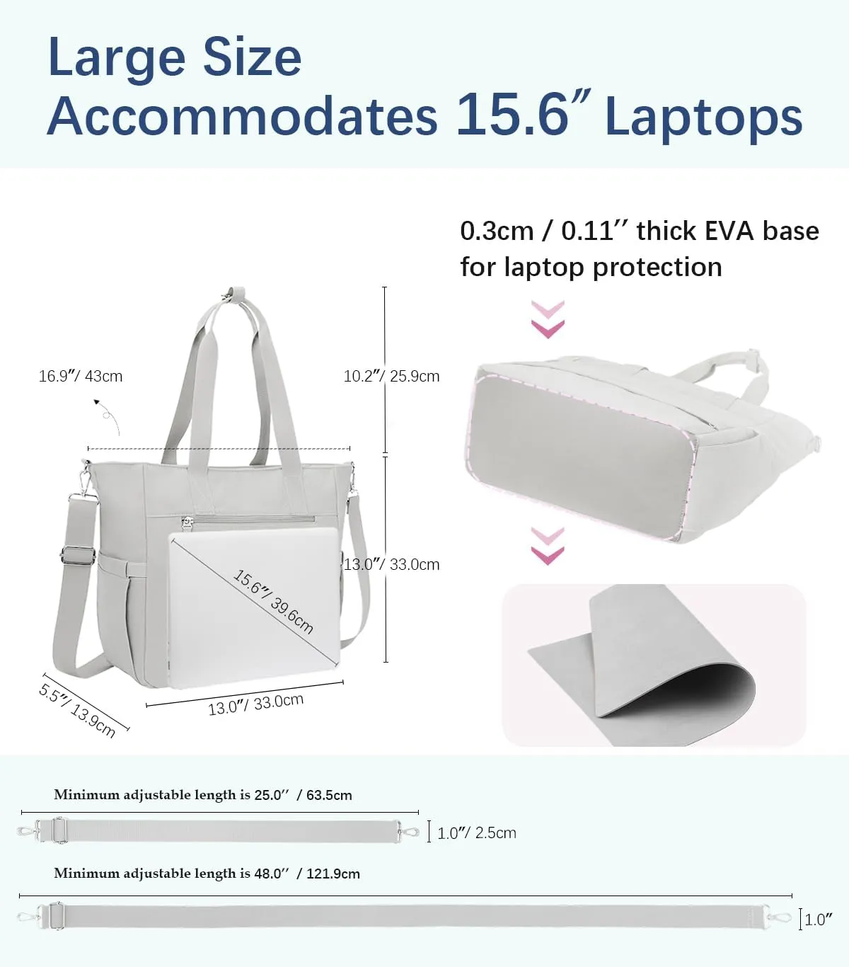 Crossbody Tote Bag for Women Medium Size Travel Tote Bags for Work with Zipper Shoulder Bag with Compartments
