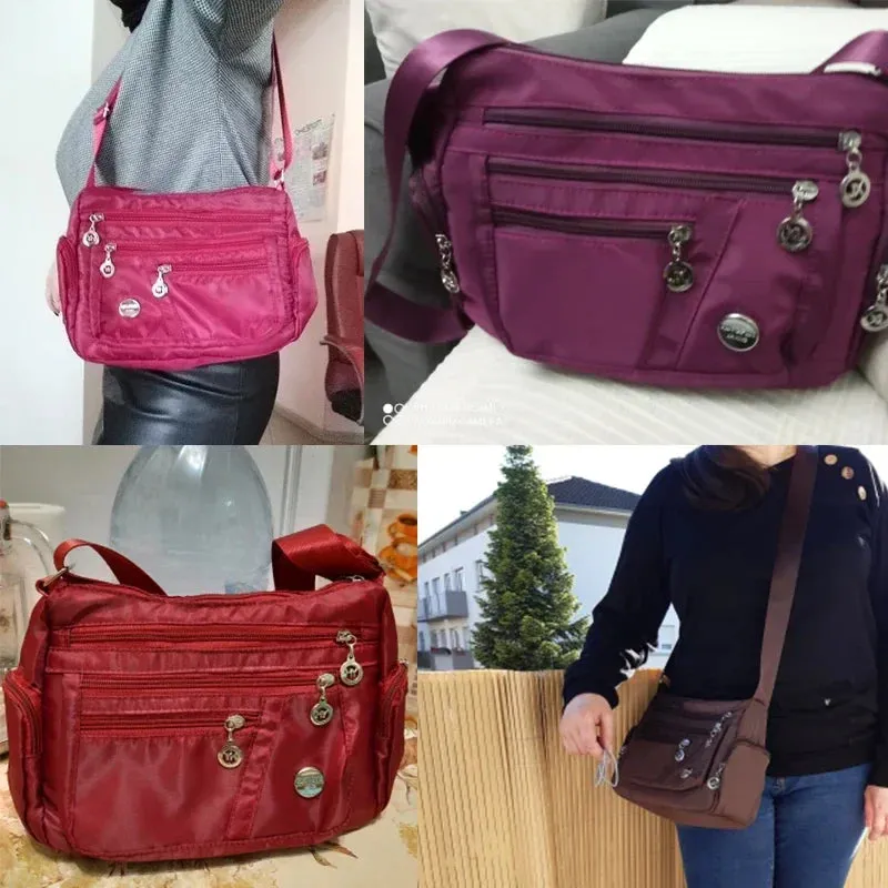 Crossbody Women Girls Waterproof Tote Casual Nylon Purse Handbag Lightweight Messenger Bag