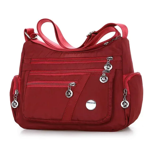 Crossbody Women Girls Waterproof Tote Casual Nylon Purse Handbag Lightweight Messenger Bag