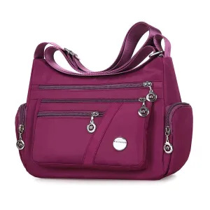 Crossbody Women Girls Waterproof Tote Casual Nylon Purse Handbag Lightweight Messenger Bag