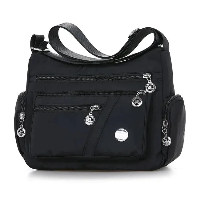 Crossbody Women Girls Waterproof Tote Casual Nylon Purse Handbag Lightweight Messenger Bag