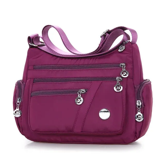 Crossbody Women Girls Waterproof Tote Casual Nylon Purse Handbag Lightweight Messenger Bag