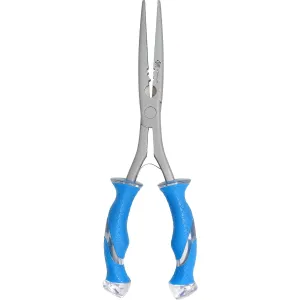 CUDA 10.25" Titanium Bonded Stainless Steel Freshwater Long Needle Nose Pliers #18113 Durable Fishing Hooks Remover, Ring Splitter with Crimper & Mono & Fluorocarbon Cutter