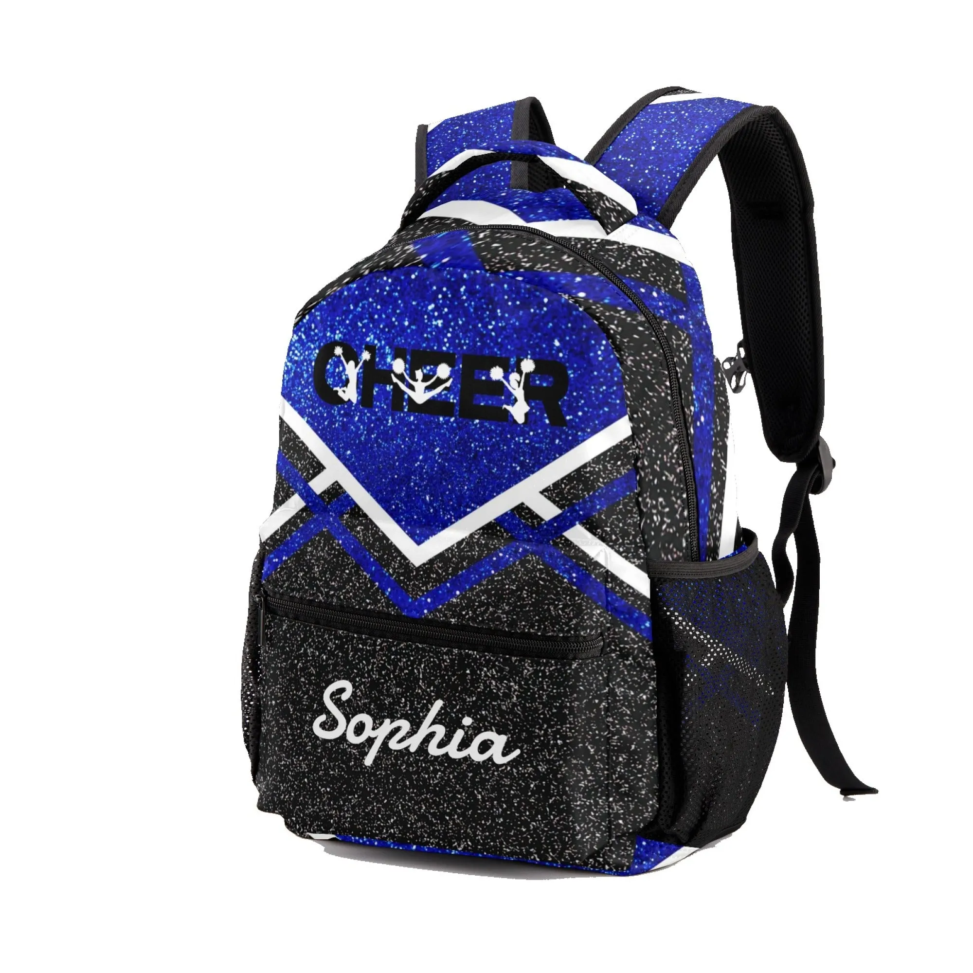 Custom Blue Cheer Cheerleader Personalized Causual Shoulder Bag Sports Leisure Camping Backpack for Women and Men