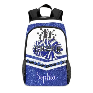 Custom Cheer Cheerleader Blue Green Pink Red Silver Orange All Over Print Casual Name Backpacks