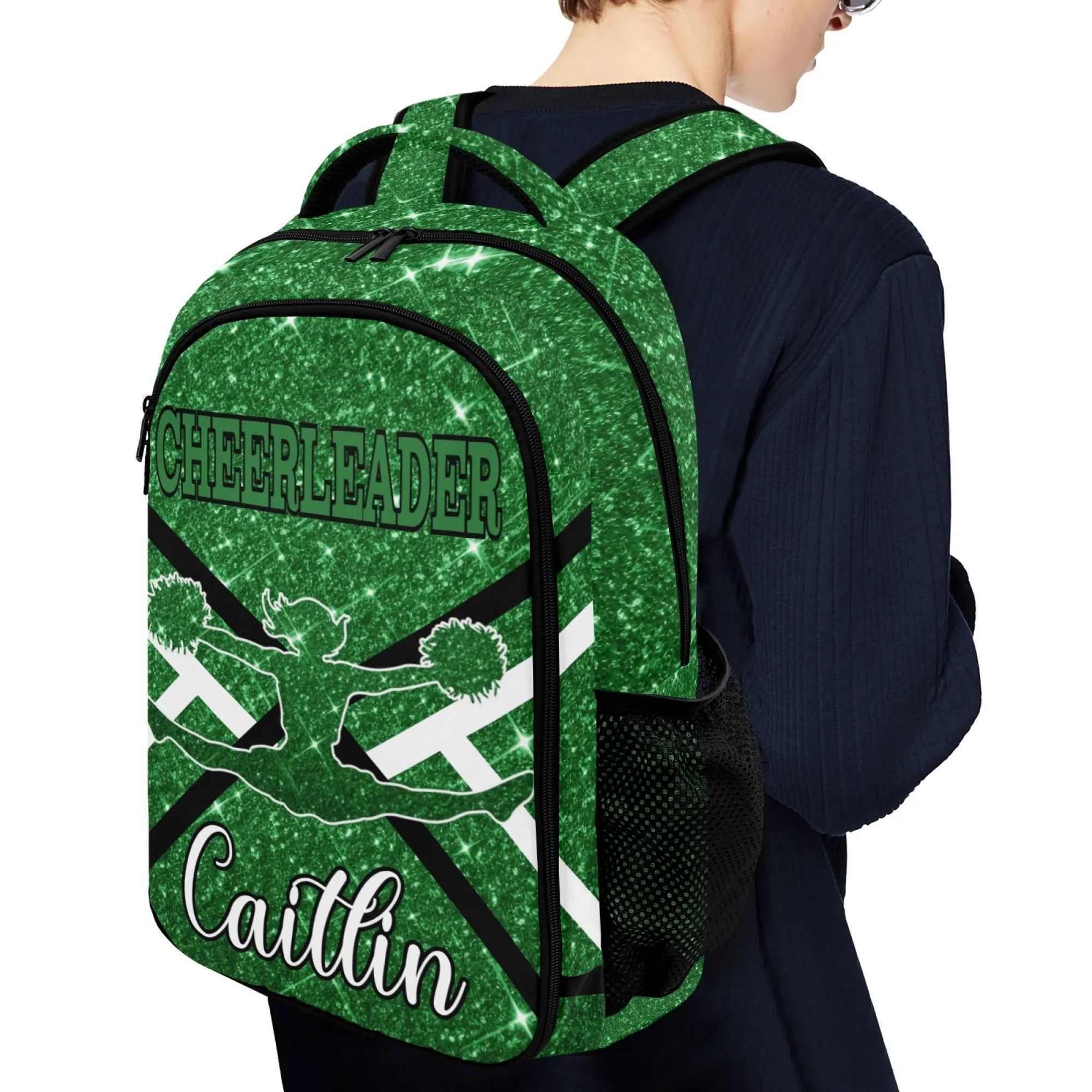 Custom Cheerleader Cheer Backpack Personalized with Name for Men Women Shoulder Bag Laptop Bag Bookbag