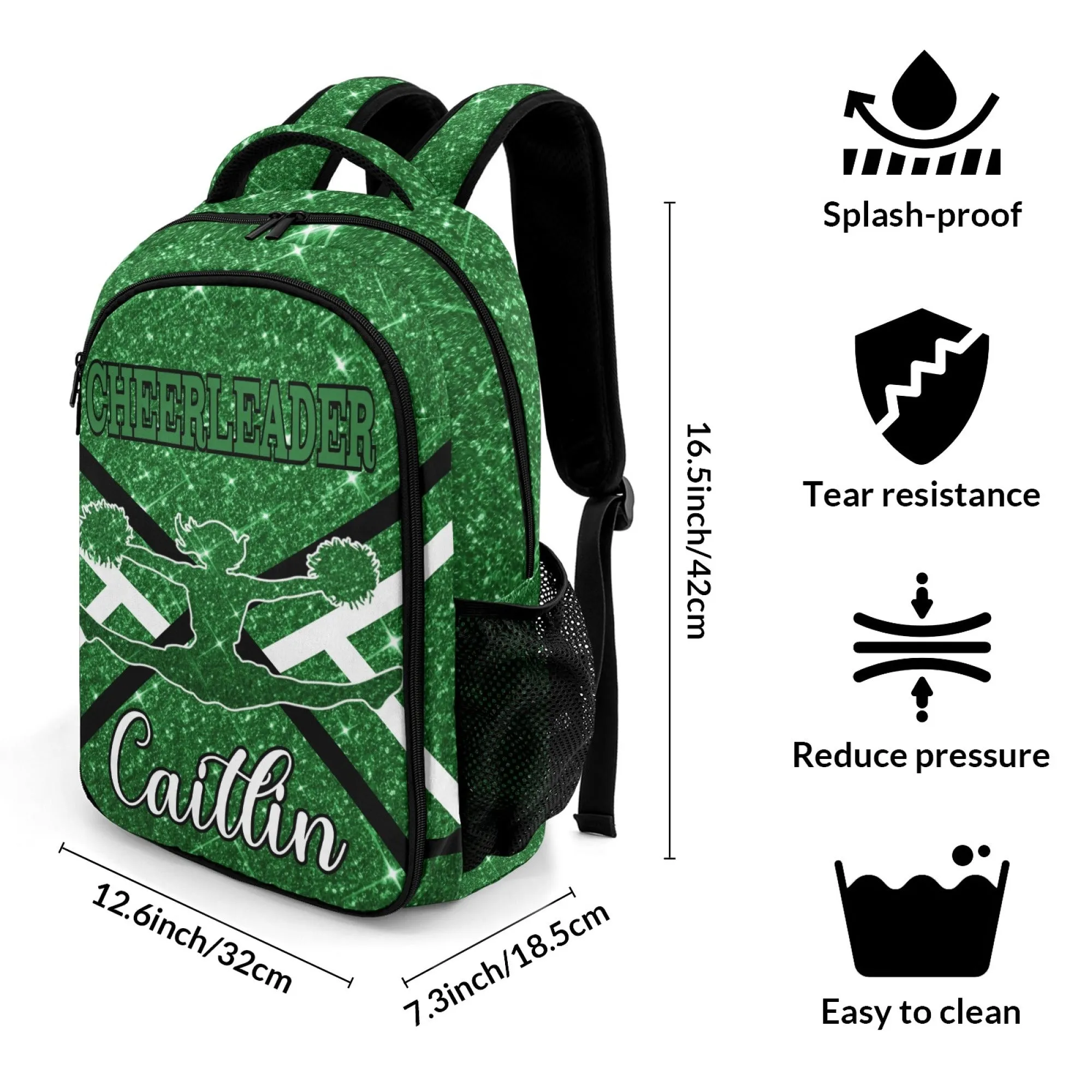 Custom Cheerleader Cheer Backpack Personalized with Name for Men Women Shoulder Bag Laptop Bag Bookbag