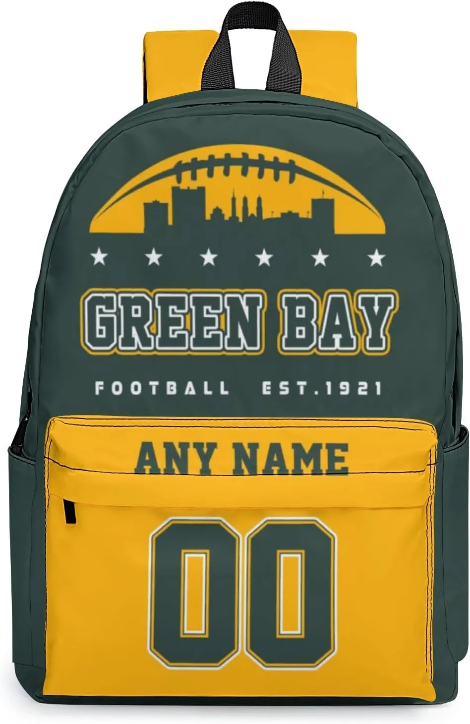 Custom Green Bay Backpacks Personalized Name And Number Backpack Travel Bag Shoulder Bag Gifts for Men Women