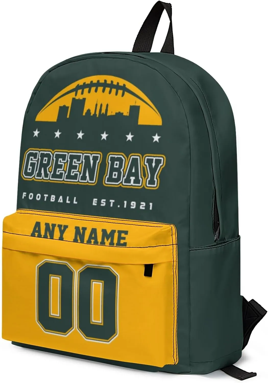 Custom Green Bay Backpacks Personalized Name And Number Backpack Travel Bag Shoulder Bag Gifts for Men Women