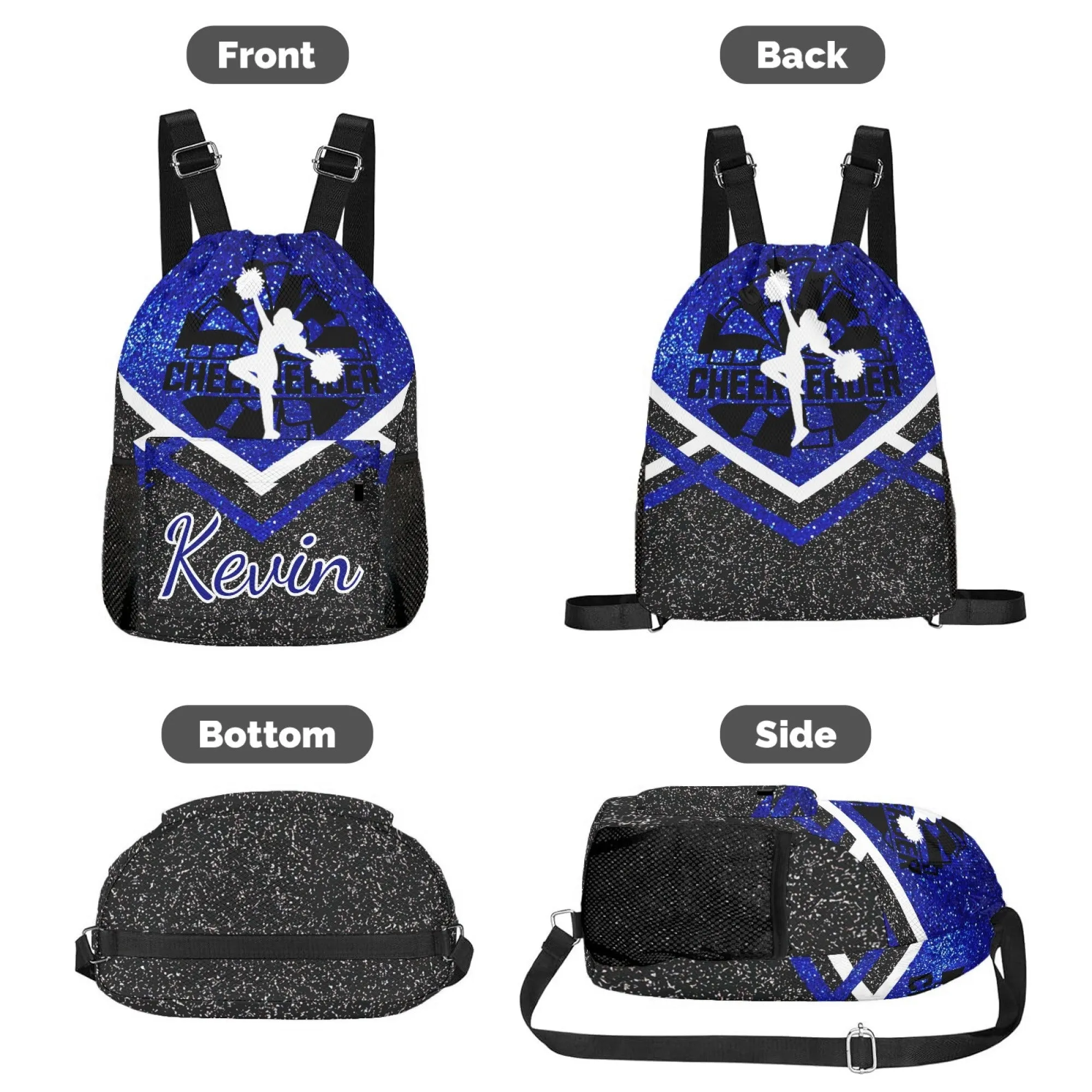 Custom Name Cheerleader Leisure Fashion Drawstring Backpack