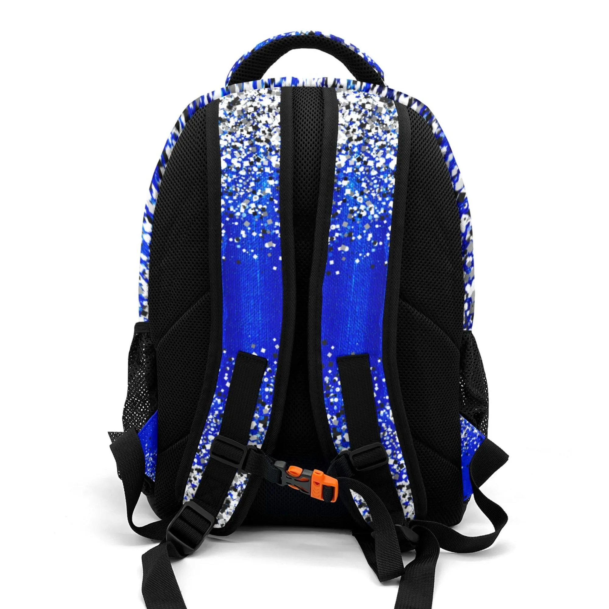 Custom Purple Print Cheer Backpack Personalized Name Casual Travel Bag Laptop Bag for Gift