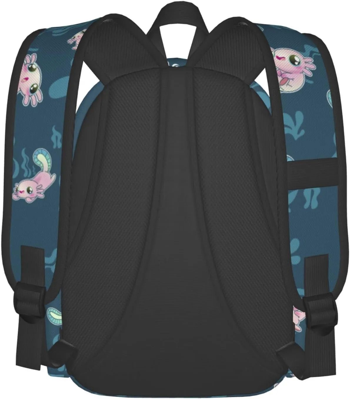 Cute Axolotl Print Multipurpose School Bag Bookbag for Teenage Boys Girls Daily Backpack