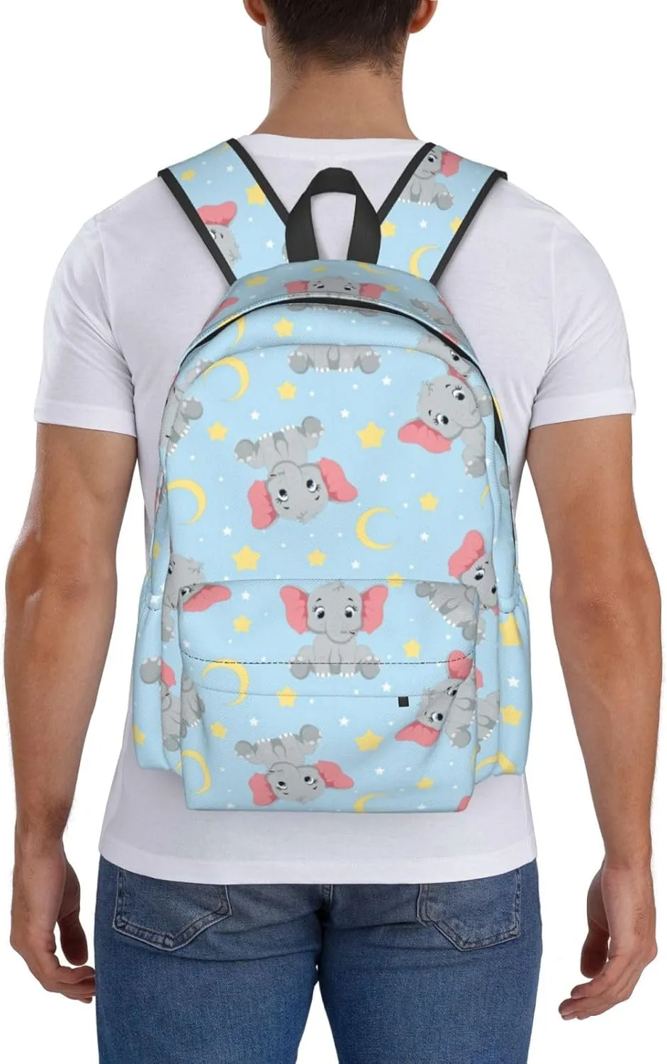 Cute Baby Elephant Multipurpose School Bag Bookbag for Teenage Boys Girls Daily Backpack