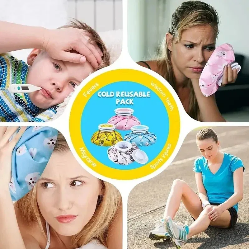 Cute Cartoon Cold and Hot Compress Bag: Reusable Household Water-Filled Ice Packs