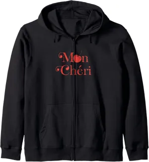 Cute Cherry Mon Cheri France Language Saying Travel Zip Hoodie