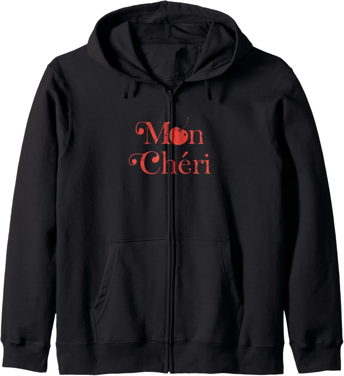 Cute Cherry Mon Cheri France Language Saying Travel Zip Hoodie