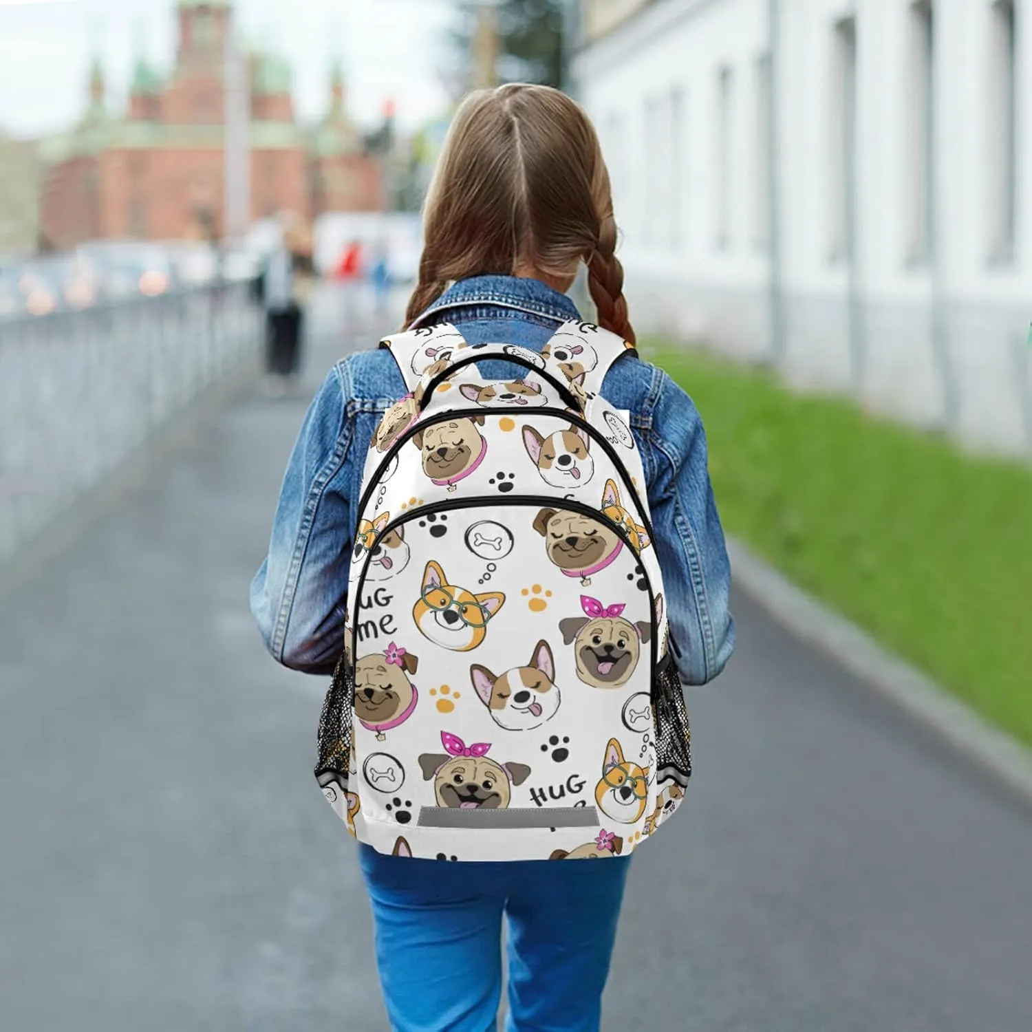 Cute Dog Face Backpacks Travel Laptop Daypack School Book Bag for Men Women Teens Kids 37