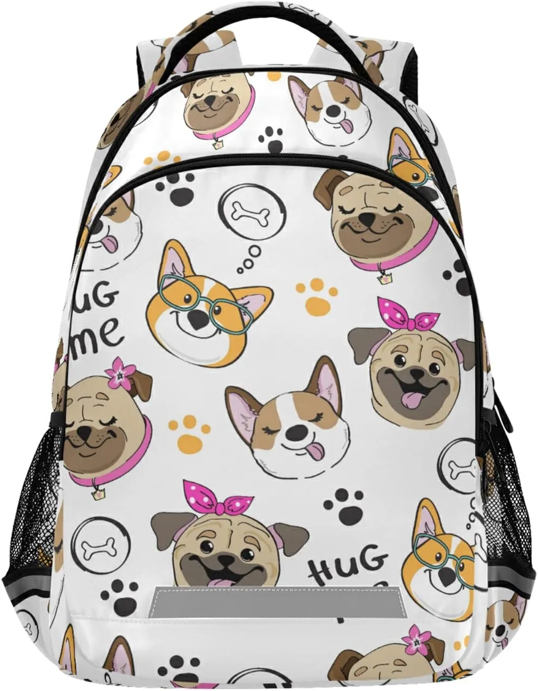 Cute Dog Face Backpacks Travel Laptop Daypack School Book Bag for Men Women Teens Kids 37
