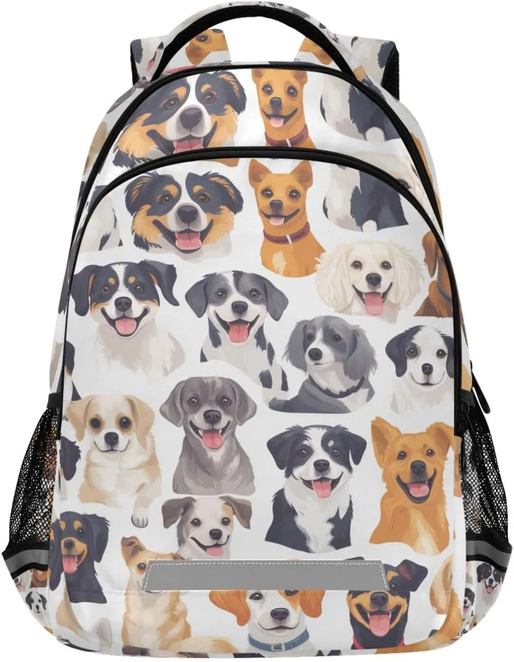 Cute Dogs Cartoon Print Backpack for Boys Girls Kids Elementary Bookbag School Bag Students Daypack Travel Rucksack