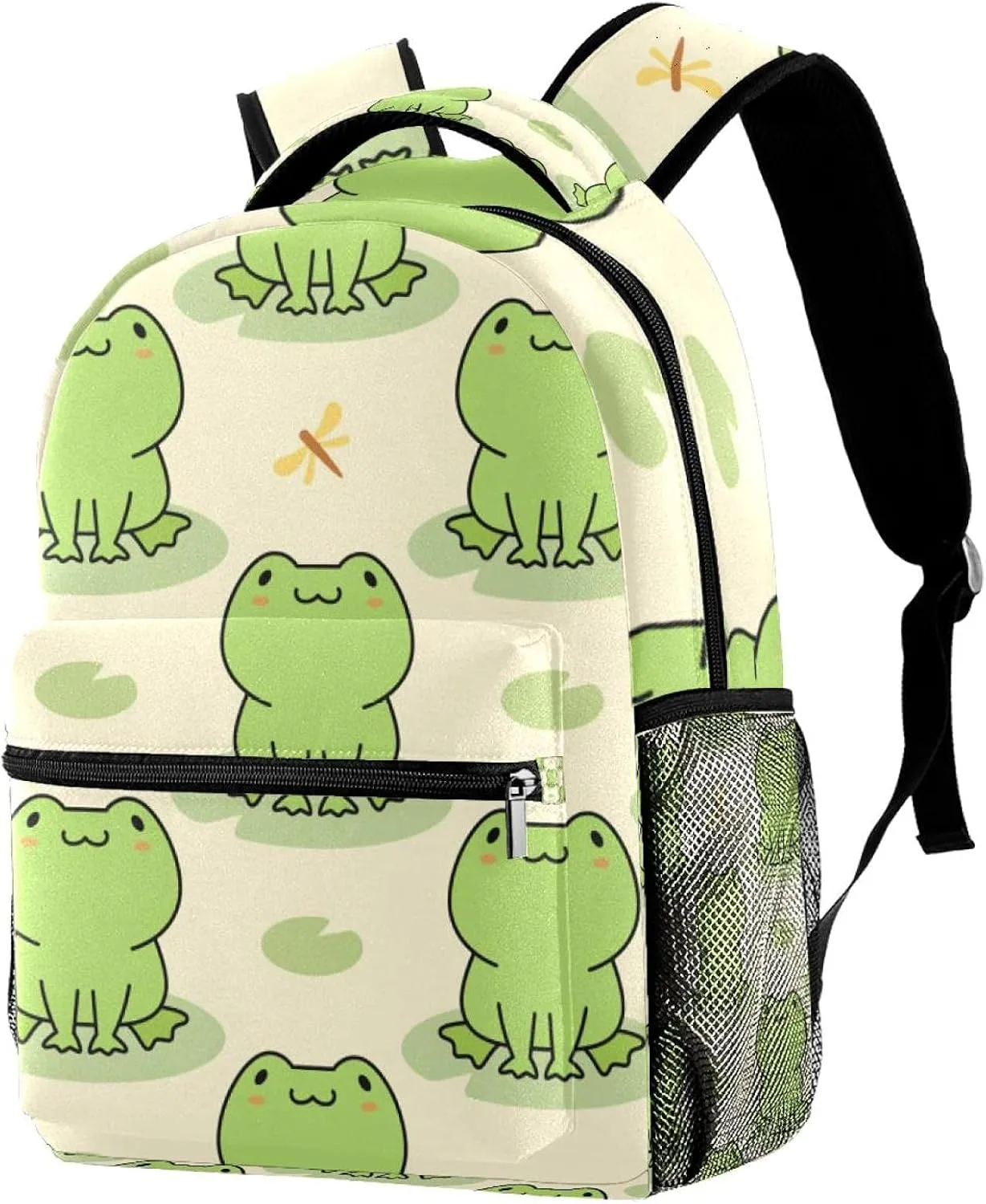 Cute Frog Casual School Backpack For Teen Girls Boys, Shoulder Bag For Men Women