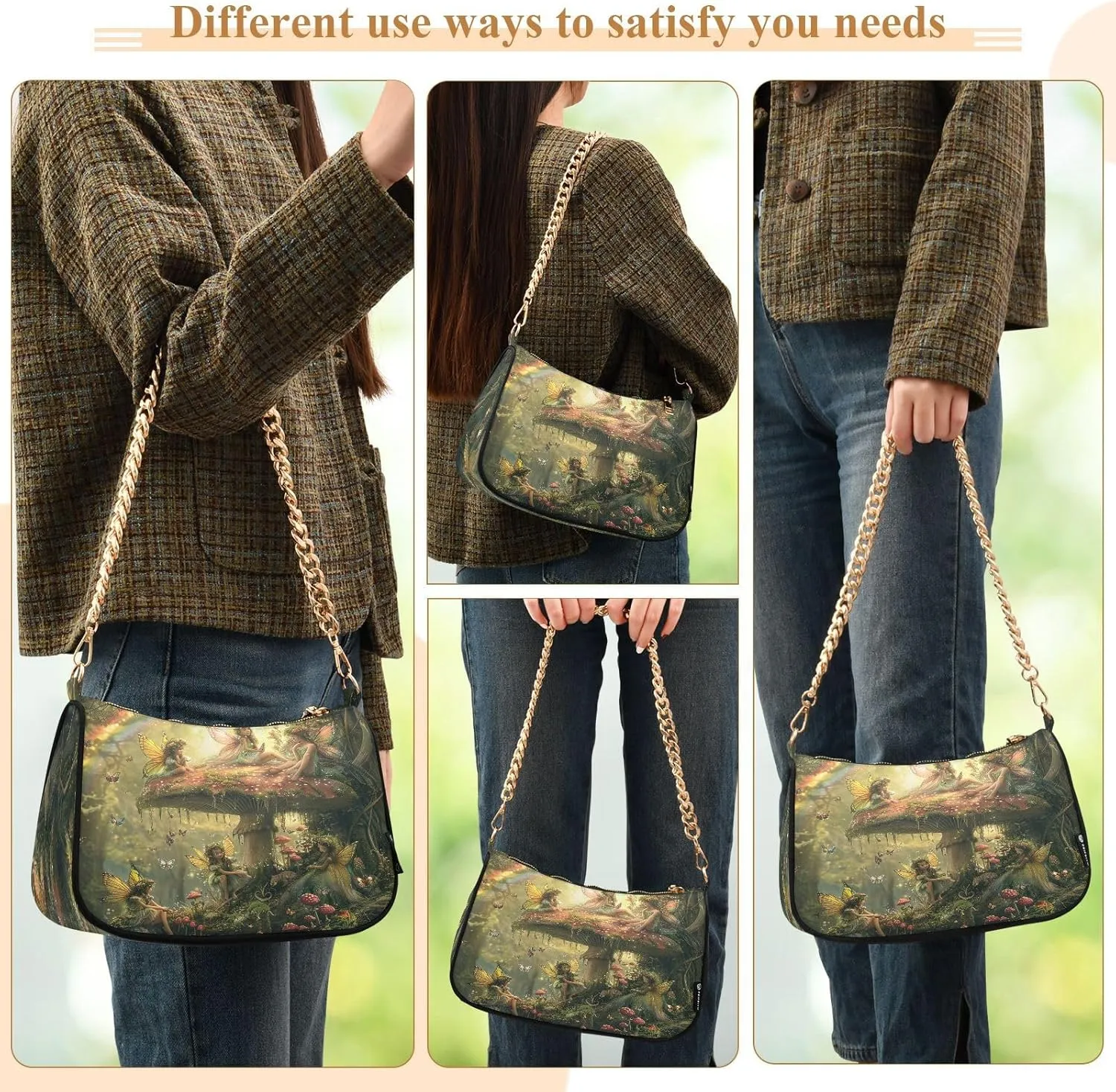 Cute Pig Window Brown Woman Tote Bag Purse, Trendy Bag