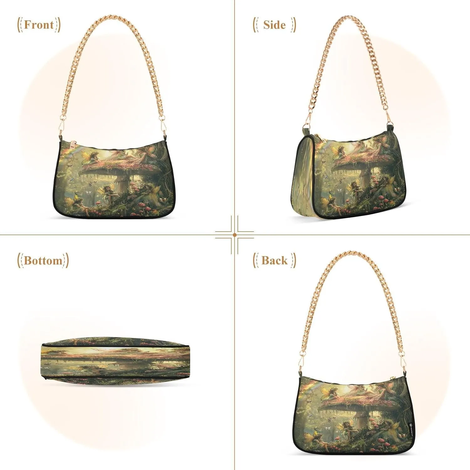 Cute Pig Window Brown Woman Tote Bag Purse, Trendy Bag