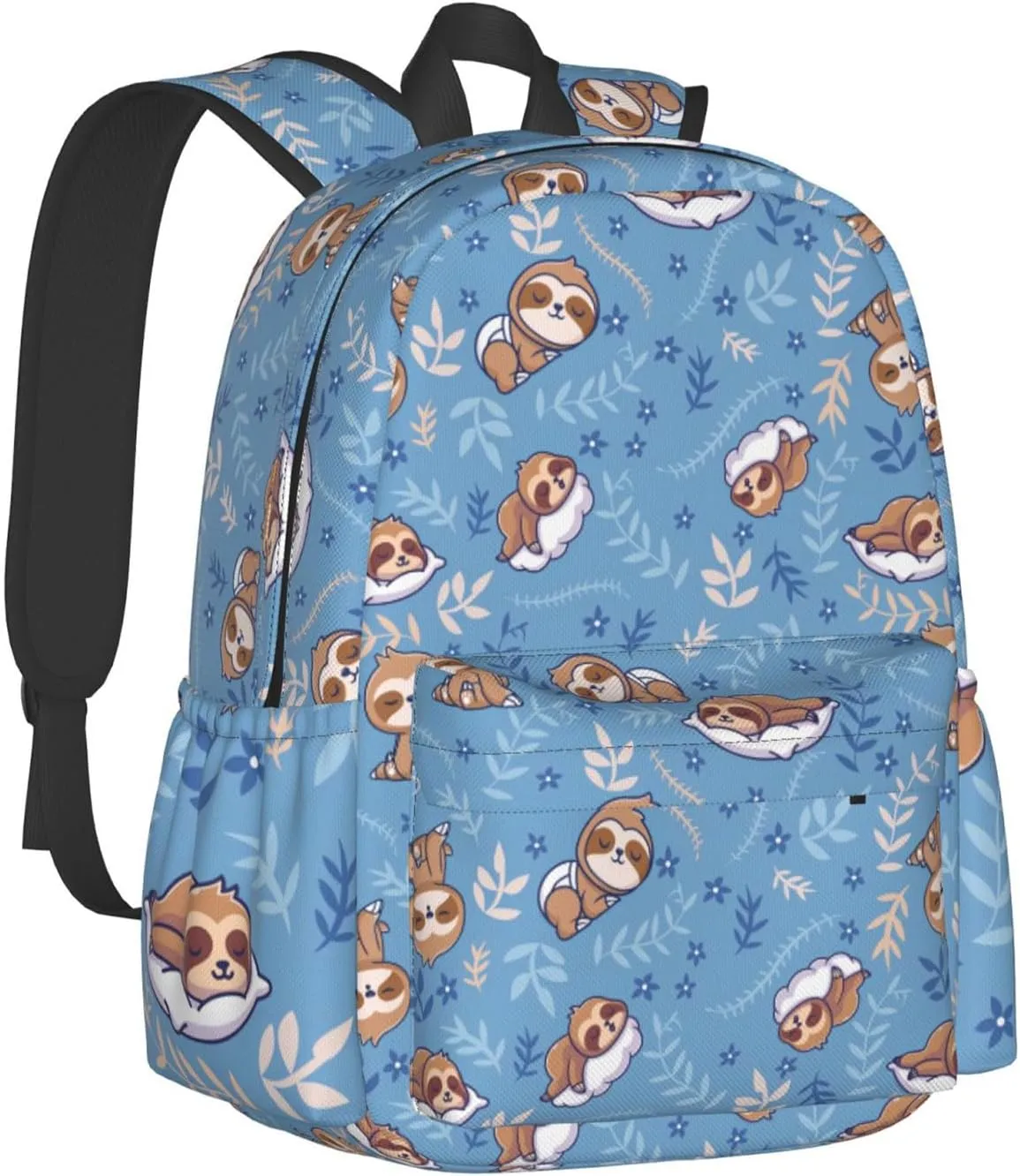 Cute Sleep Sloth Multipurpose School Bag Bookbag for Teenage Boys Girls Daily Backpack