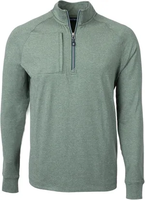 Cutter & Buck Adapt Eco Knit Heather Mens Quarter Zip Pullover