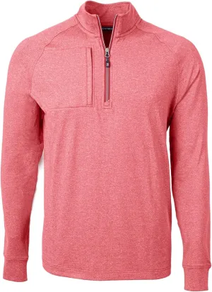 Cutter & Buck Adapt Eco Knit Heather Mens Quarter Zip Pullover
