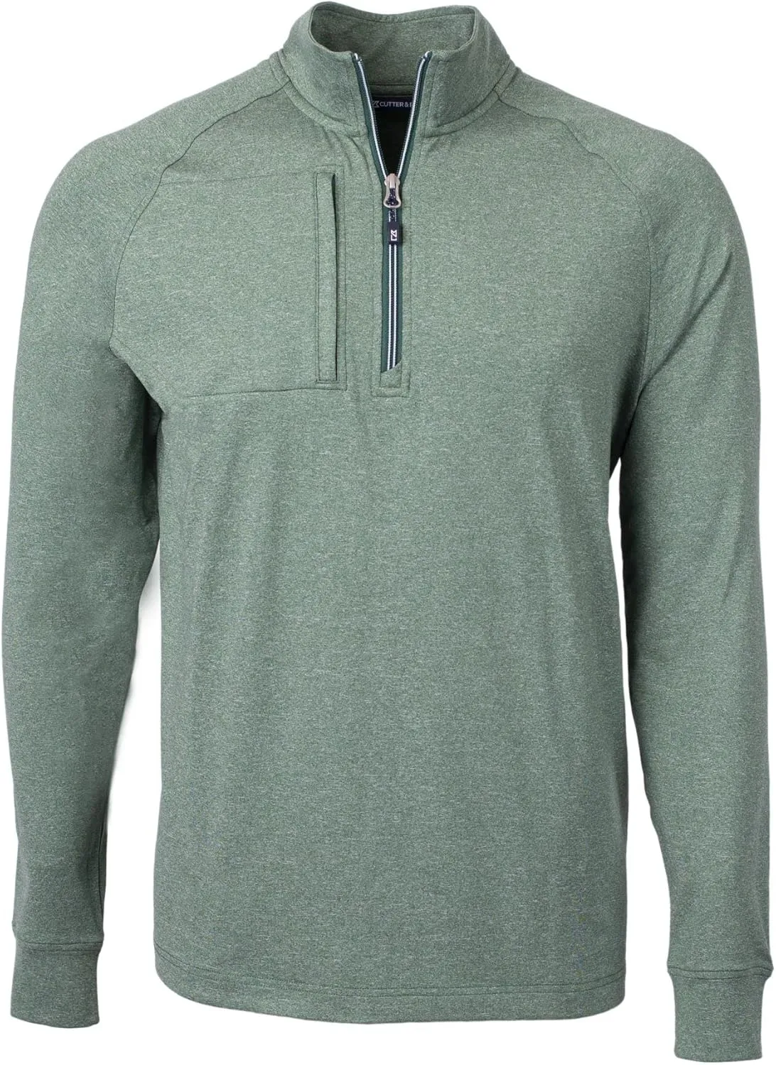 Cutter & Buck Adapt Eco Knit Heather Mens Quarter Zip Pullover